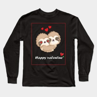 Sloth Stack Love (Pile de paresseux) Long Sleeve T-Shirt